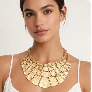 Zara Necklace Gold Layered Statement
